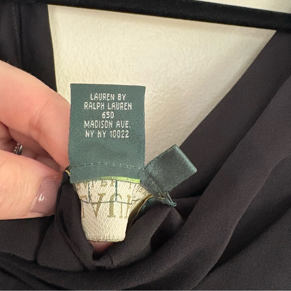 NWT Lauren Ralph Lauren Black Midi Dress Size 10 - Picture 9 of 12